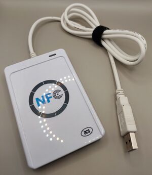 An ACR122U NFC reader